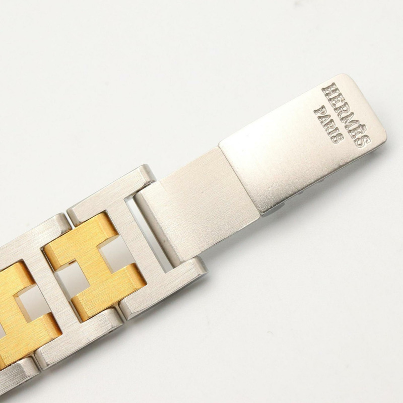 愛馬仕 Clipper 系列腕錶，鍍金不鏽鋼材質，女士款，白色，CL2.440-16