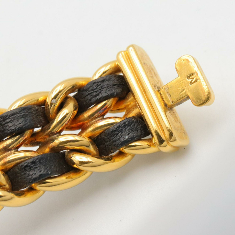 香奈兒 Premiere M 系列腕錶,鍍金,配皮錶帶,黑色,女士款,H0001-11