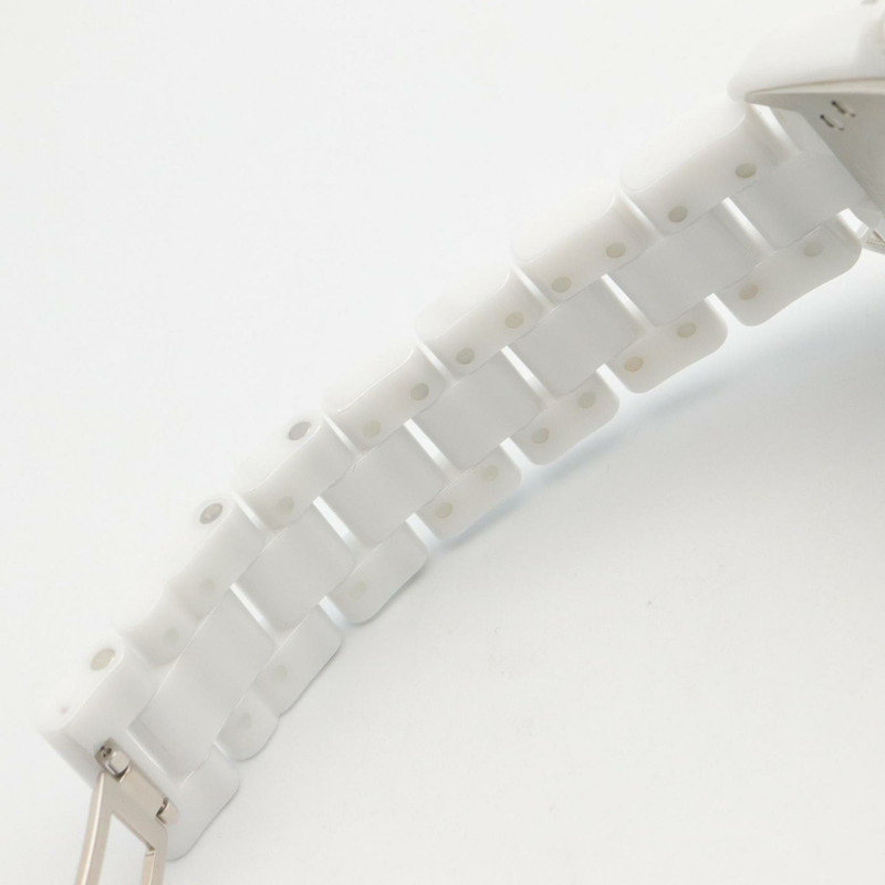 香奈兒 J12-365 陶瓷鑲鑽男士腕錶，銀色，H4345-14