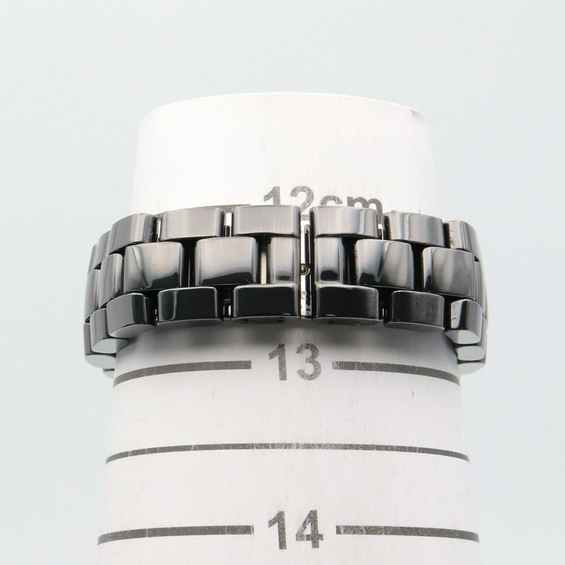 香奈兒 J12 12P 鑽石腕錶,陶瓷錶殼,鑲鑽,女士款,黑色,H1625-6