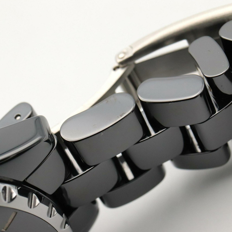 香奈兒 J12 12P 鑽石腕錶,陶瓷錶殼,鑲鑽,女士款,黑色,H1625-10