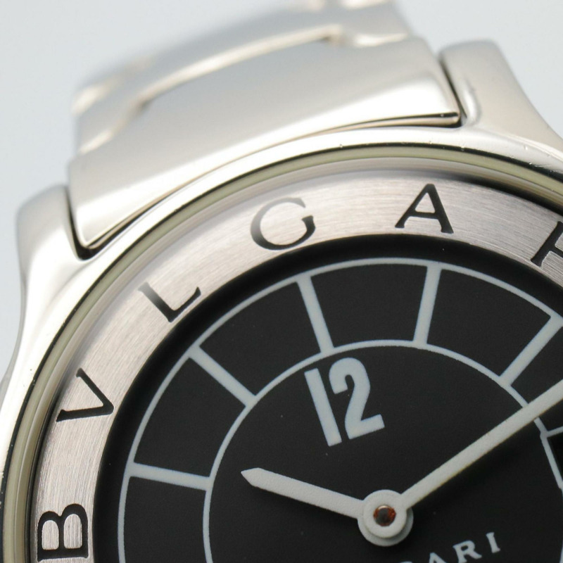 寶格麗 Solotempo 女士精鋼腕錶,黑色,ST29S-8