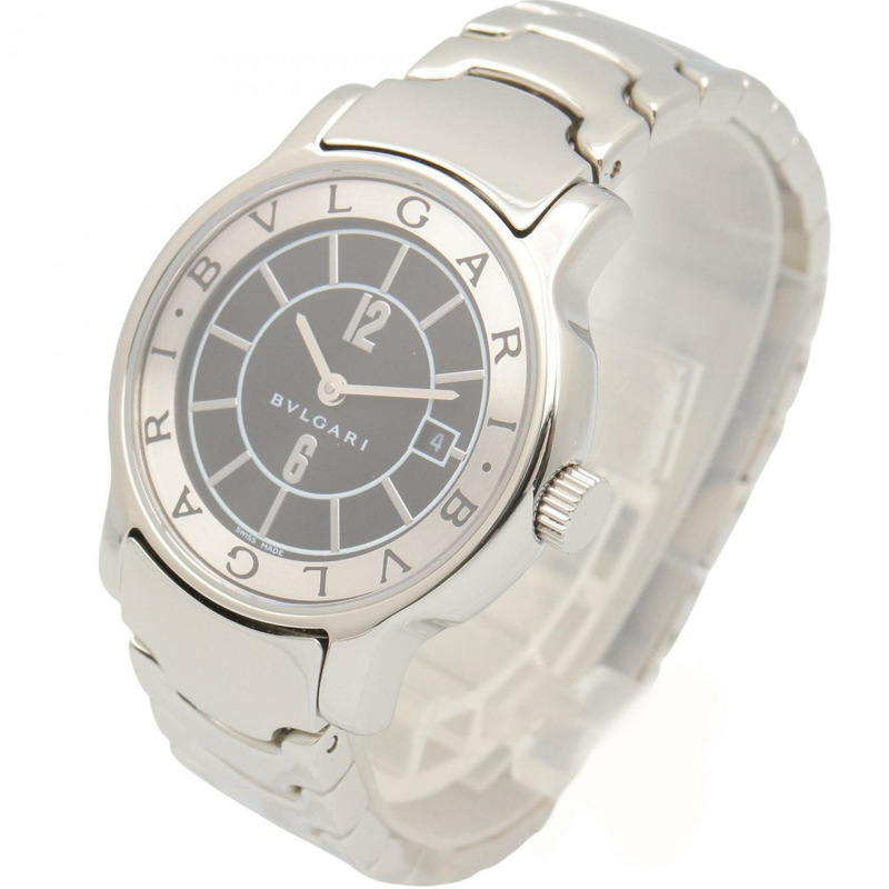 寶格麗 Solotempo 女士精鋼腕錶,黑色,ST29S-1