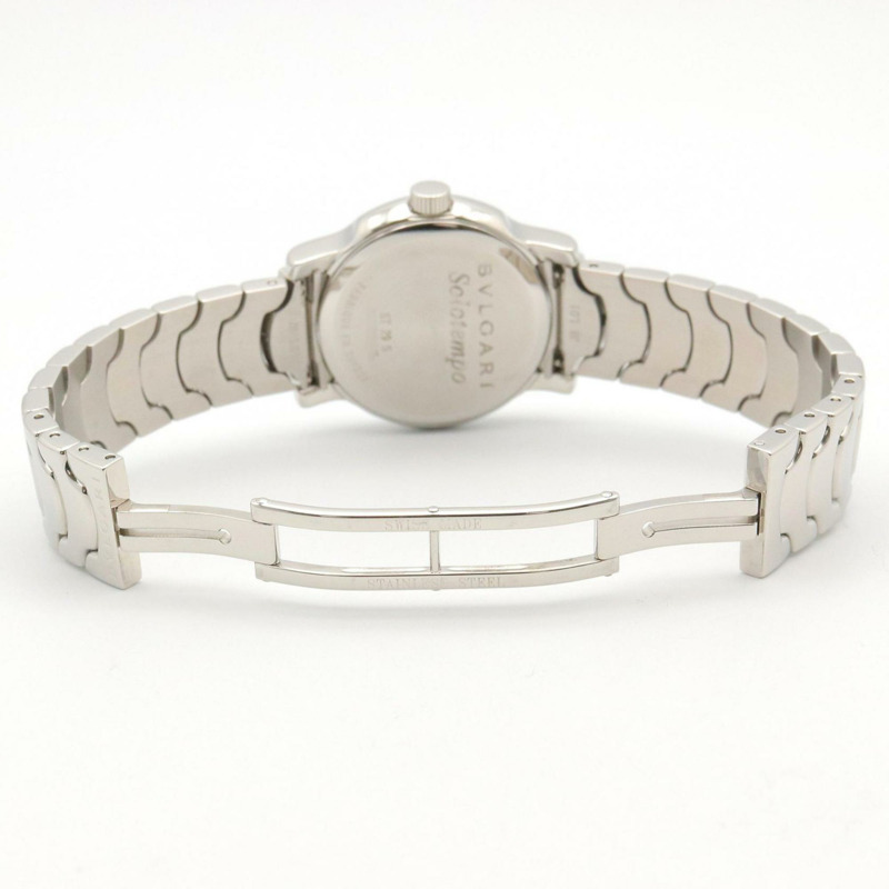 寶格麗 Solotempo 女士精鋼腕錶,黑色,ST29S-3