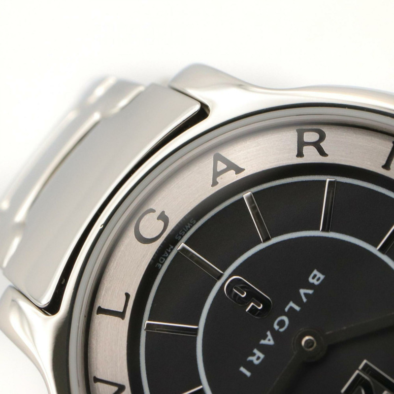 寶格麗 Solotempo 女士精鋼腕錶,黑色,ST29S-10