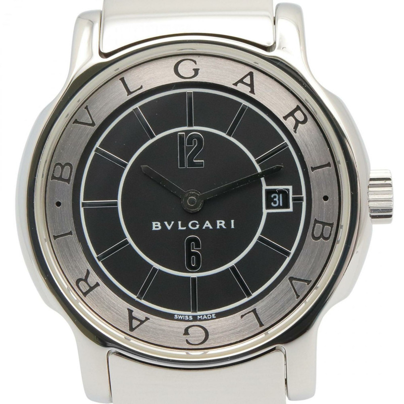 寶格麗 Solotempo 女士精鋼腕錶,黑色,ST29S-2