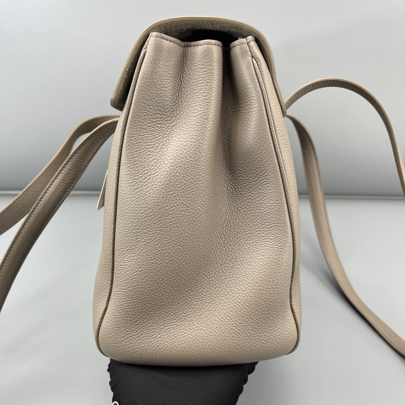 celine賽琳soft16中號灰色荔枝紋/32*23*13cm-2