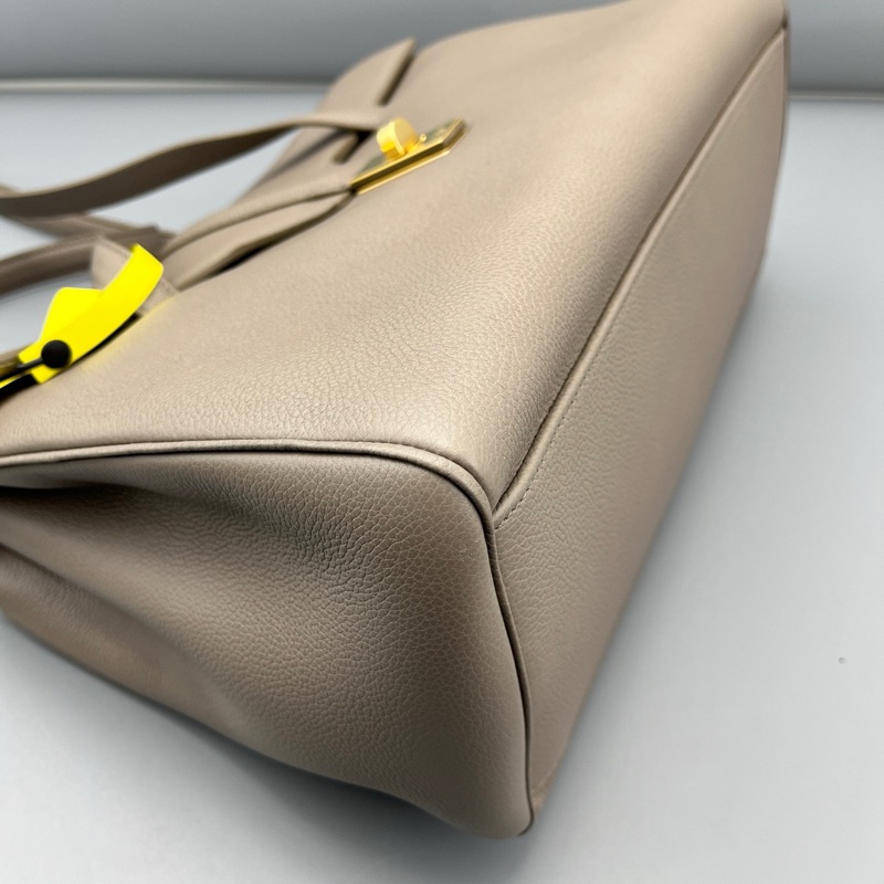 celine賽琳soft16中號灰色荔枝紋/32*23*13cm-5