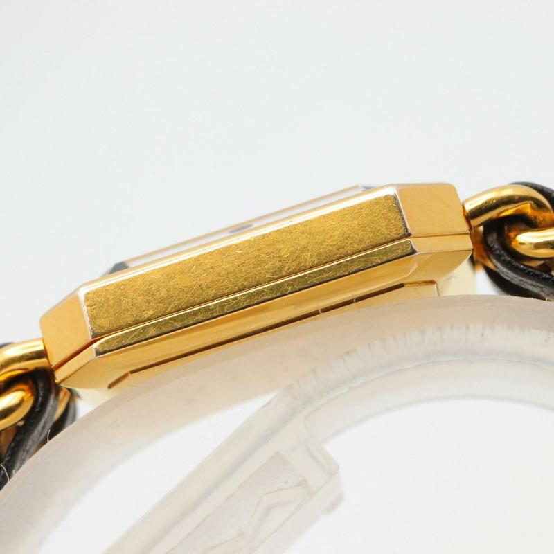 香奈兒 Premiere M 系列腕錶,鍍金,配皮錶帶,黑色,女士款,H0001-11