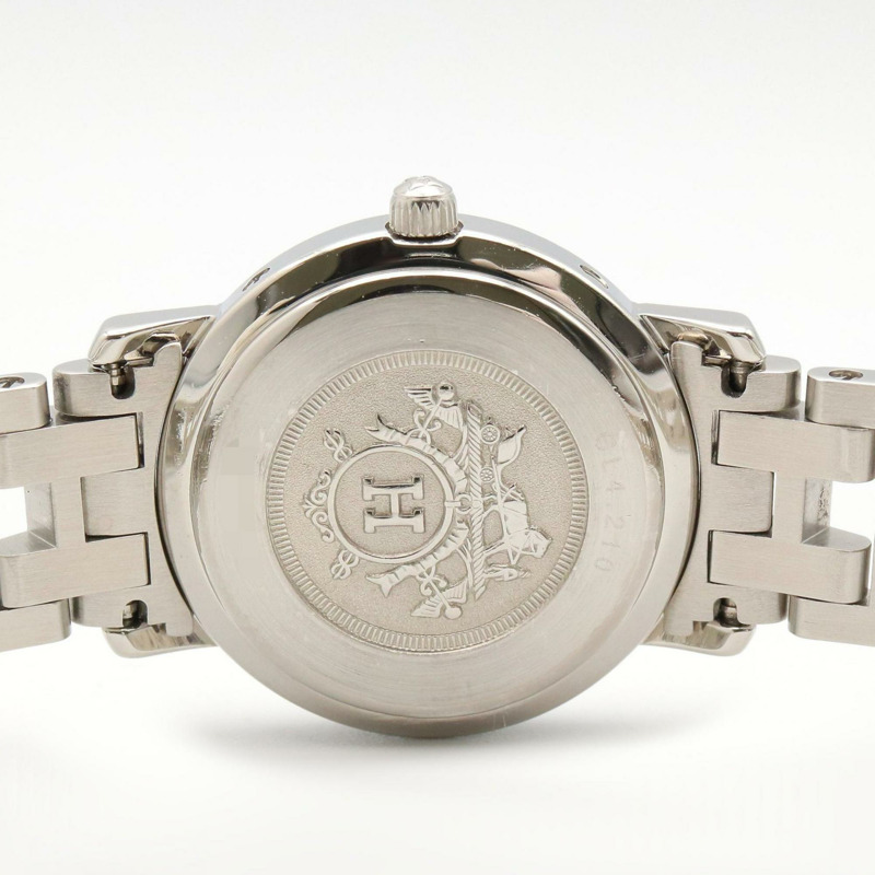 愛馬仕 Clipper 系列腕錶,不鏽鋼材質,女士款,粉紅色,CL4.210-4