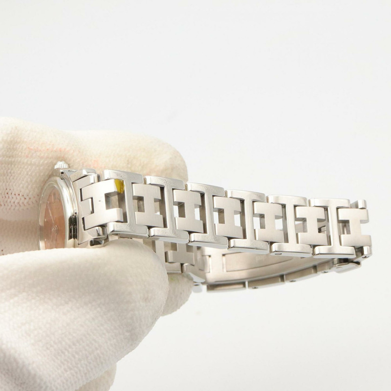 愛馬仕 Clipper 系列腕錶,不鏽鋼材質,女士款,粉紅色,CL4.210-7