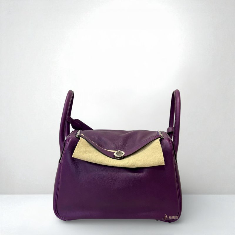 JS0026-Hermes 5L極度紫銀釦evercolor皮lindy30-0