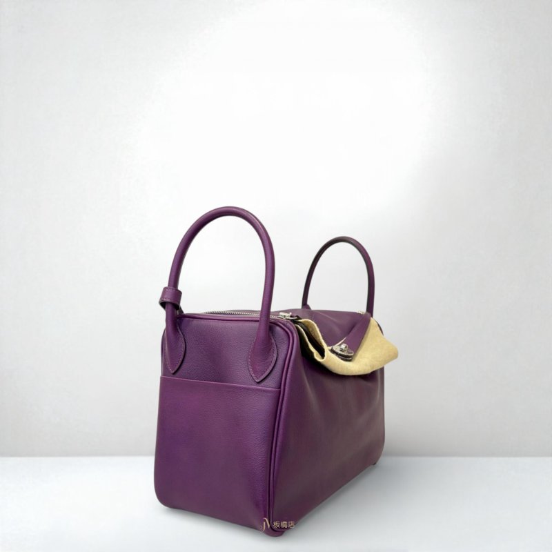 JS0026-Hermes 5L極度紫銀釦evercolor皮lindy30-2