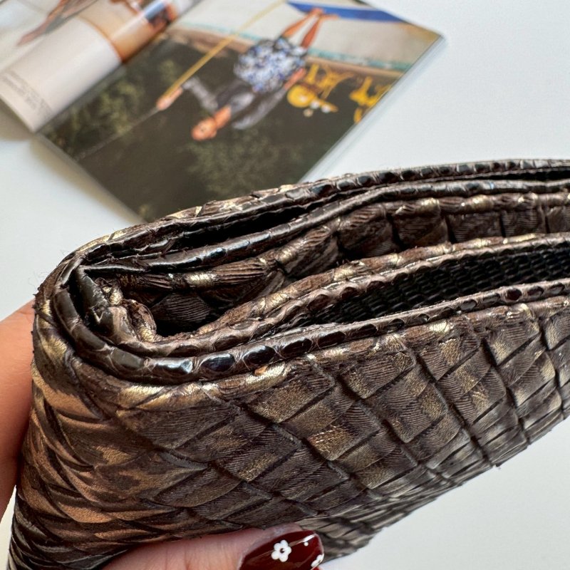 😍絕版隨身小包 BOTTEGA VENETA BV 經典皮革編織金棕色肩背包-24