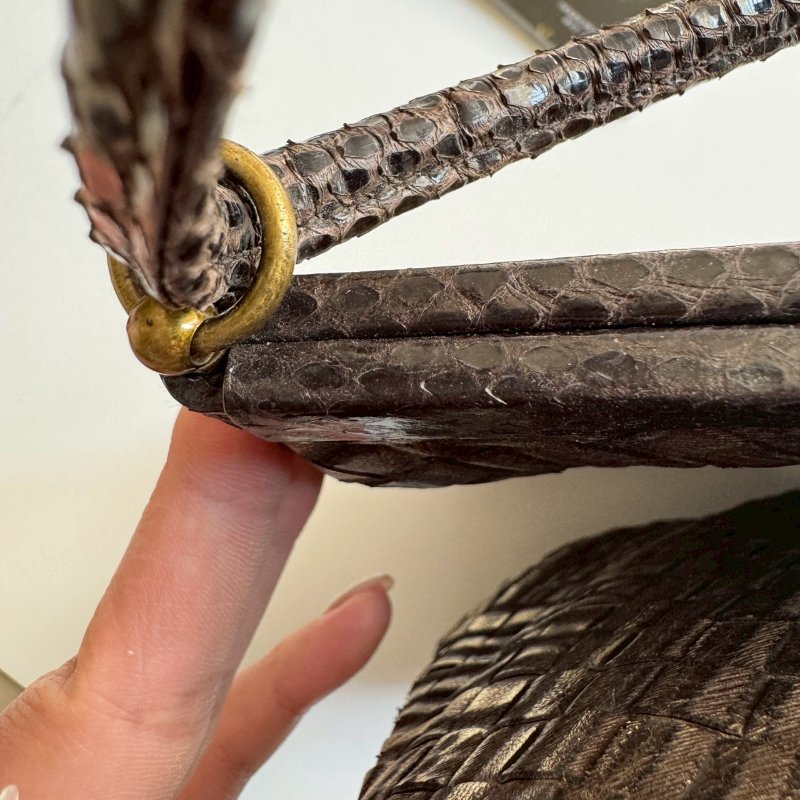 😍絕版隨身小包 BOTTEGA VENETA BV 經典皮革編織金棕色肩背包-25