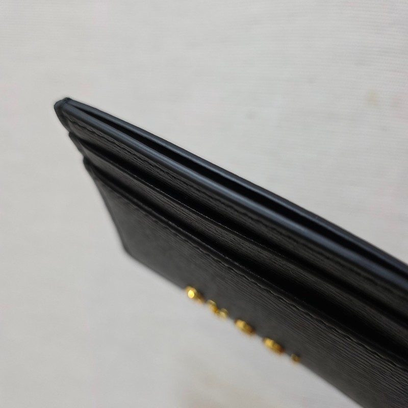 [過新年優惠持續中🧧] Gucci黑牛皮金Logo名片卡夾-3
