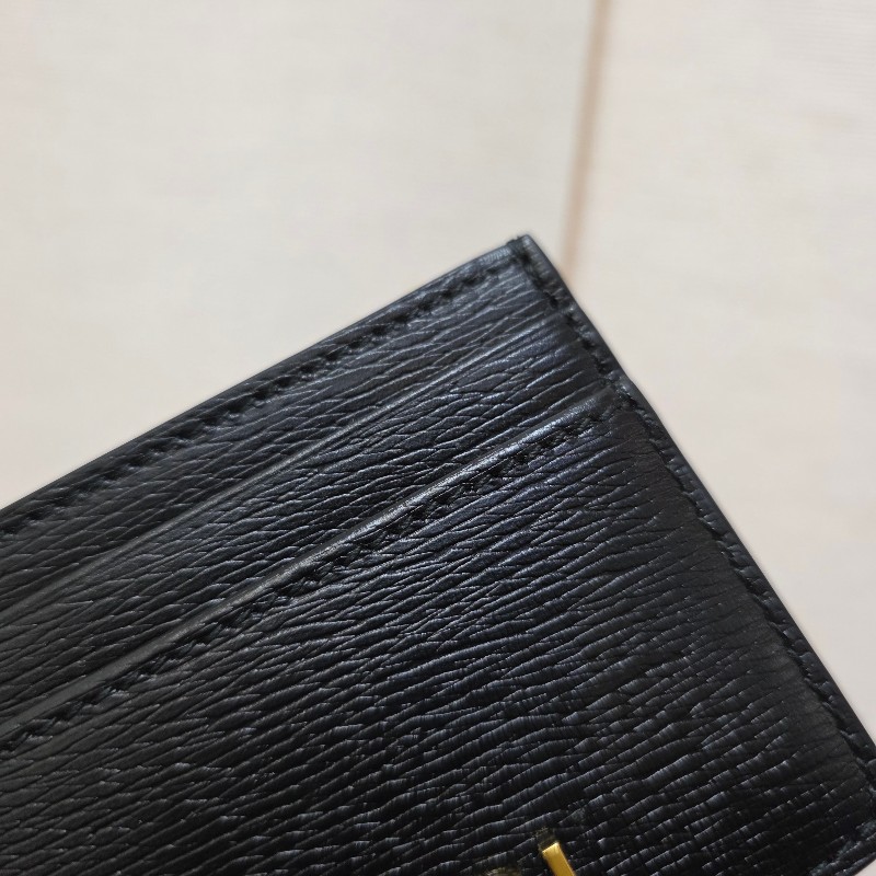 [過新年優惠持續中🧧] Gucci黑牛皮金Logo名片卡夾-5