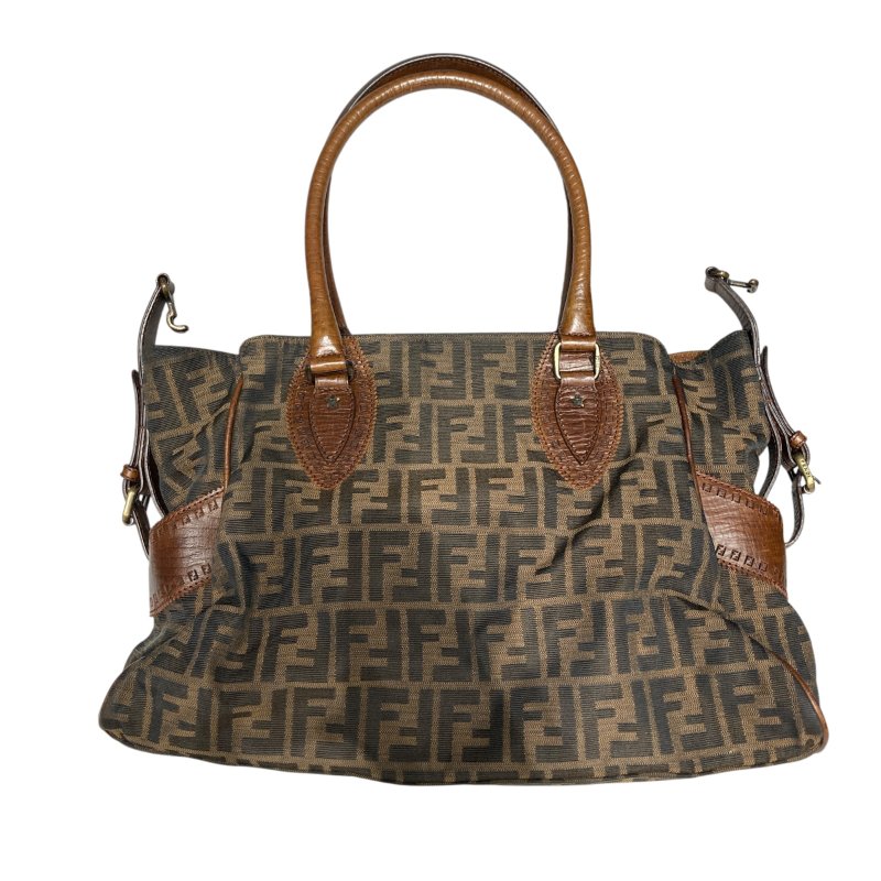 FENDI 芬迪 LOGO手拿包 8BN162 深棕色-0