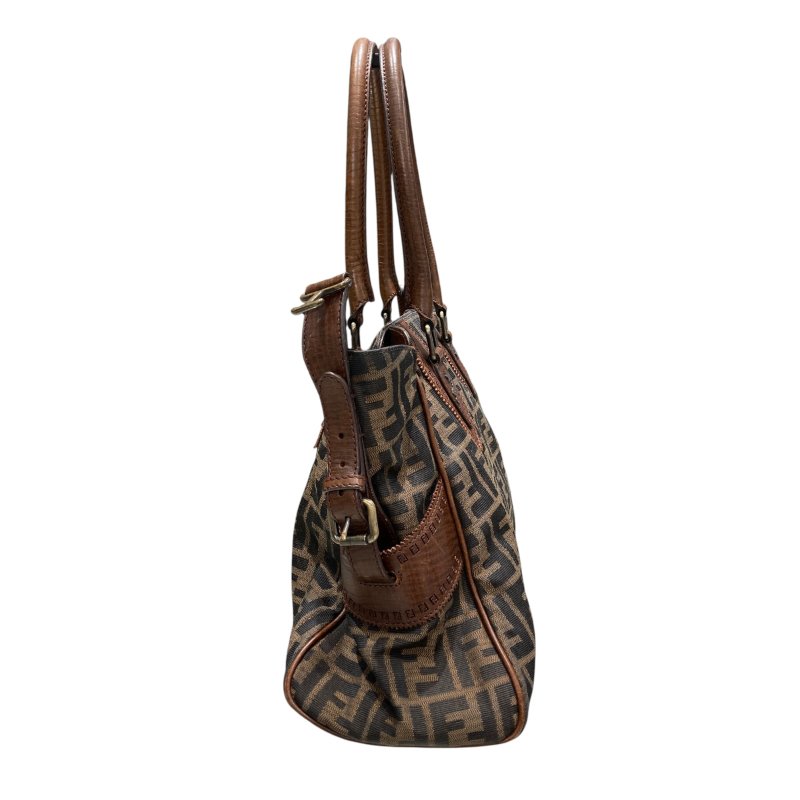 FENDI 芬迪 LOGO手拿包 8BN162 深棕色-4