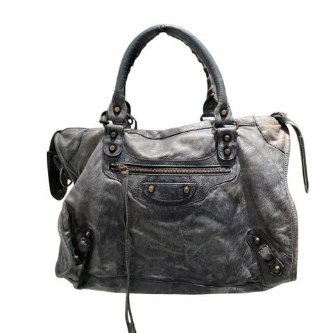 BALENCIAGA 巴黎世家 機車包 115748 手拿/肩背兩用包 深綠色