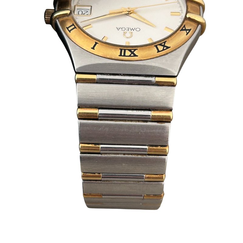 OMEGA 歐米茄 Constellation 星座 33MM QZ SS 白色面盤 羅馬數字錶圈 日期顯示-5