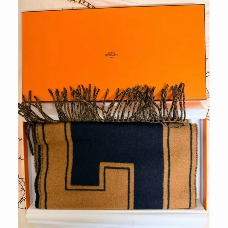 Hermes Casaque Clefs de H圍巾 （H269140S 04）黑色 / 栗紅色-6