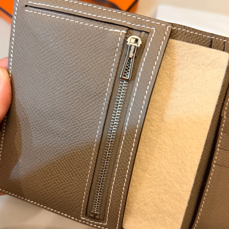 Hermès Bearn大象灰銀扣短夾錢包B刻-20