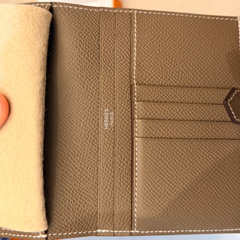 Hermès Bearn大象灰銀扣短夾錢包B刻-21