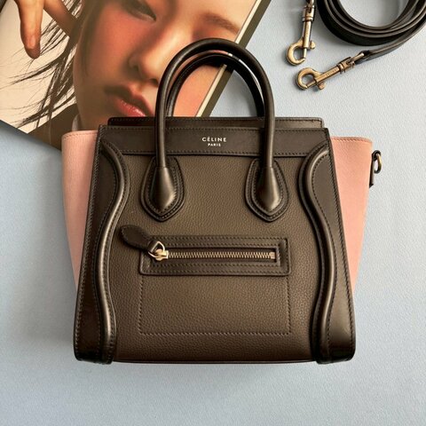 ✨流行回歸 Celine 芋紫色拼黑色nano囧包