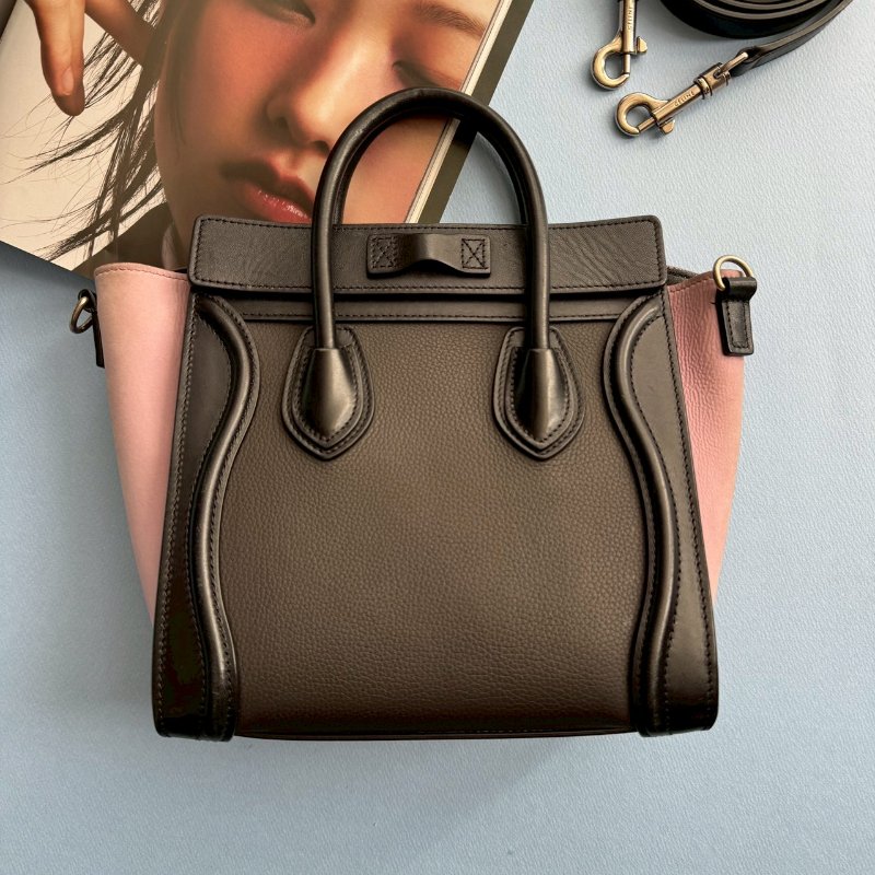 ✨流行回歸 Celine 芋紫色拼黑色nano囧包-1