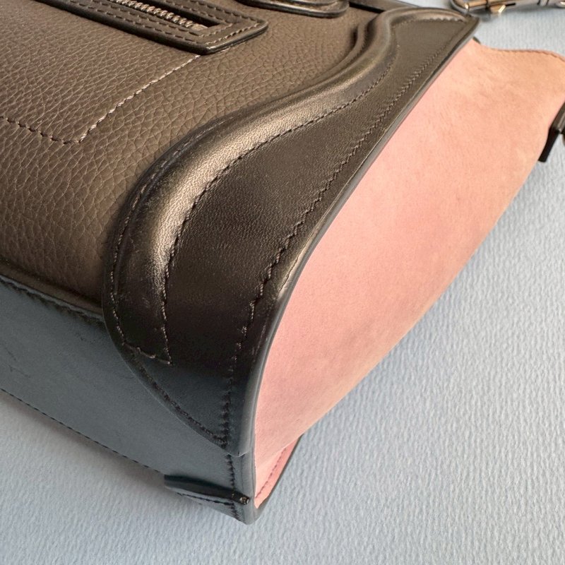 ✨流行回歸 Celine 芋紫色拼黑色nano囧包-3