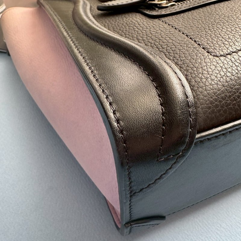 ✨流行回歸 Celine 芋紫色拼黑色nano囧包-4