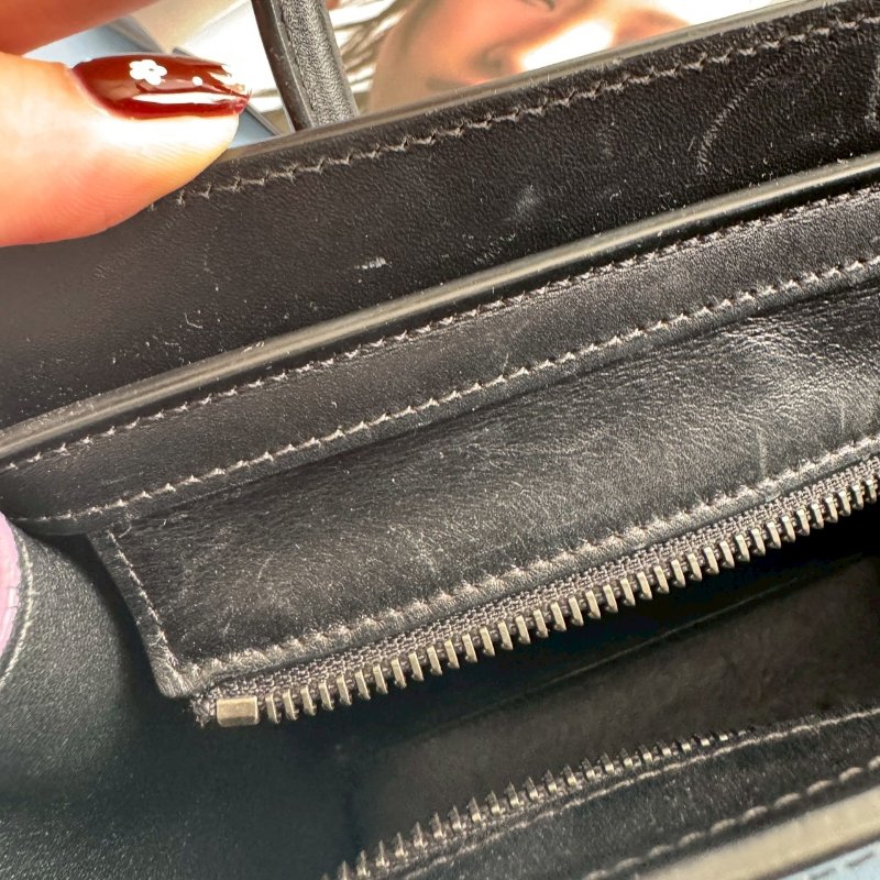 ✨流行回歸 Celine 芋紫色拼黑色nano囧包-28