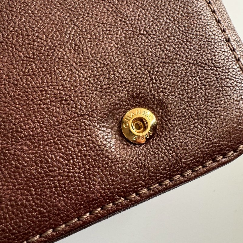 🎉10萬不到 Chanel Paris-Bombay 酒紅拼羊皮學院風橫式斜背包-26