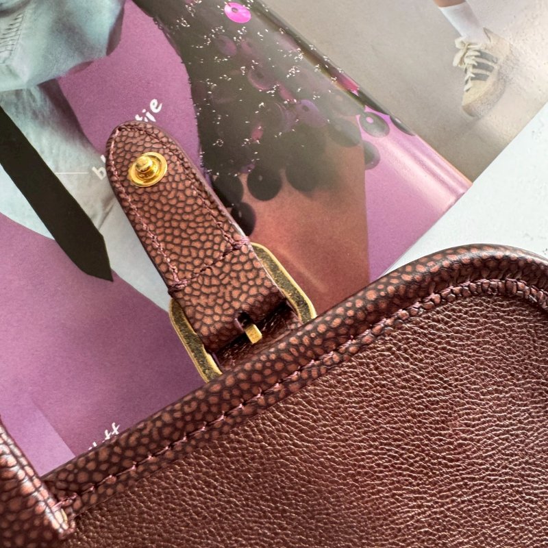 🎉10萬不到 Chanel Paris-Bombay 酒紅拼羊皮學院風橫式斜背包-29