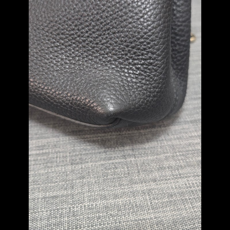 Gucci soho 黑色荔枝牛皮流蘇 肩背包 斜背包 小號-13