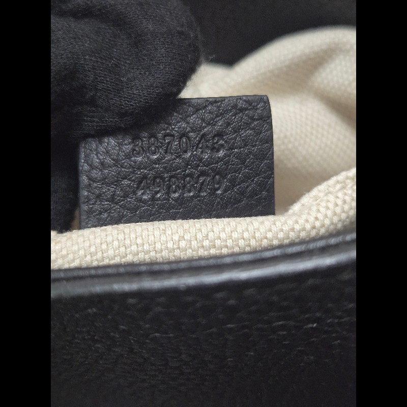 Gucci soho 黑色荔枝牛皮流蘇 肩背包 斜背包 小號-24