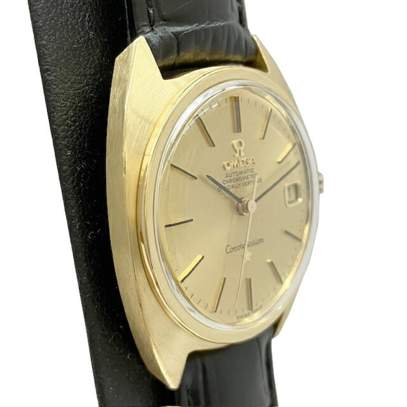 歐米茄星座系列 168.009 Cal.561 750 168.017 18K金自動上鍊男士腕錶,附日期顯示功能-1