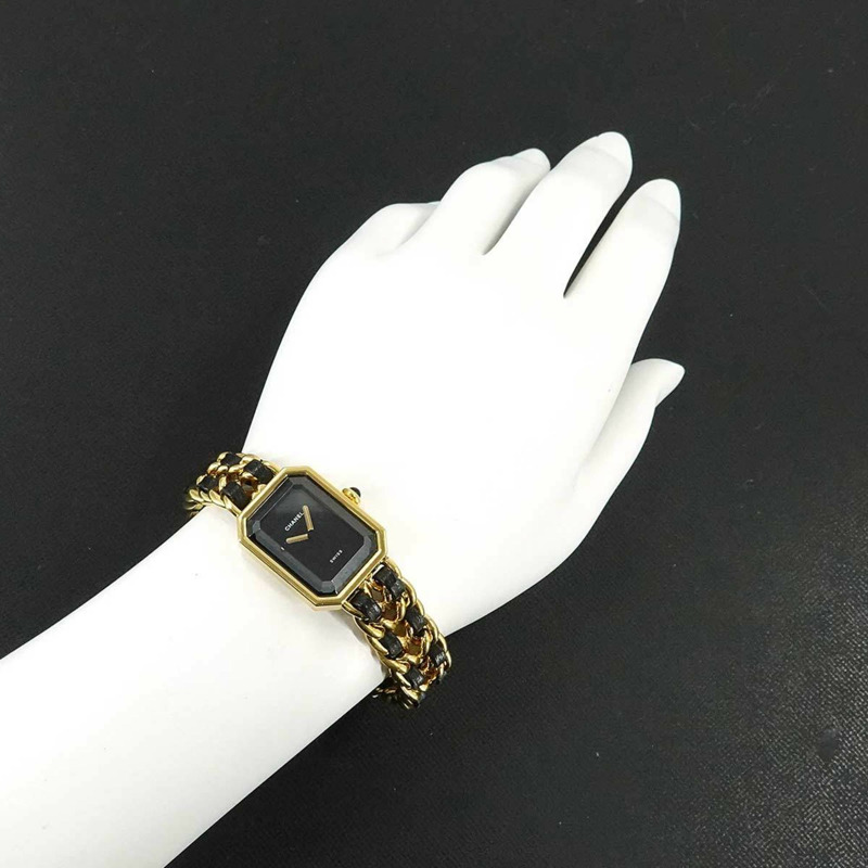 香奈兒 Premiere 女士腕錶，L 碼，H0001，黑金配色，石英機芯-2