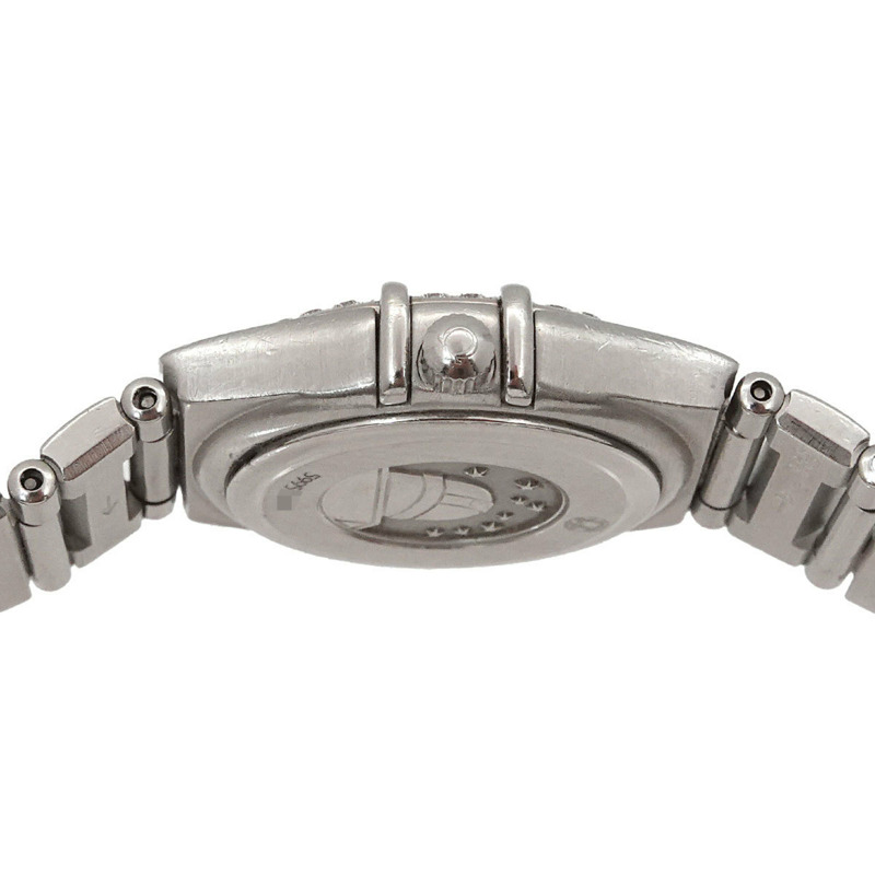 歐米茄星座系列迷你腕錶 1460 75 50週年紀念款 鑲鑽錶圈 女士腕錶 12P 白色錶殼 石英機芯-4