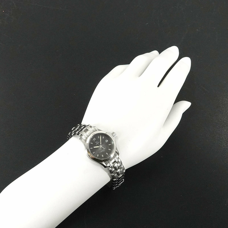 歐米茄海馬系列120 2581 43 女士腕錶,附日期顯示,灰色石英機芯-2