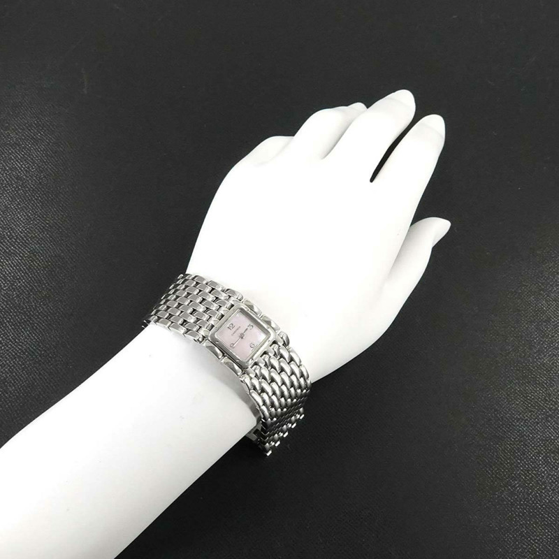 卡地亞 Panthere Ruban W61003T9 女士粉紅貝殼石英腕錶-2