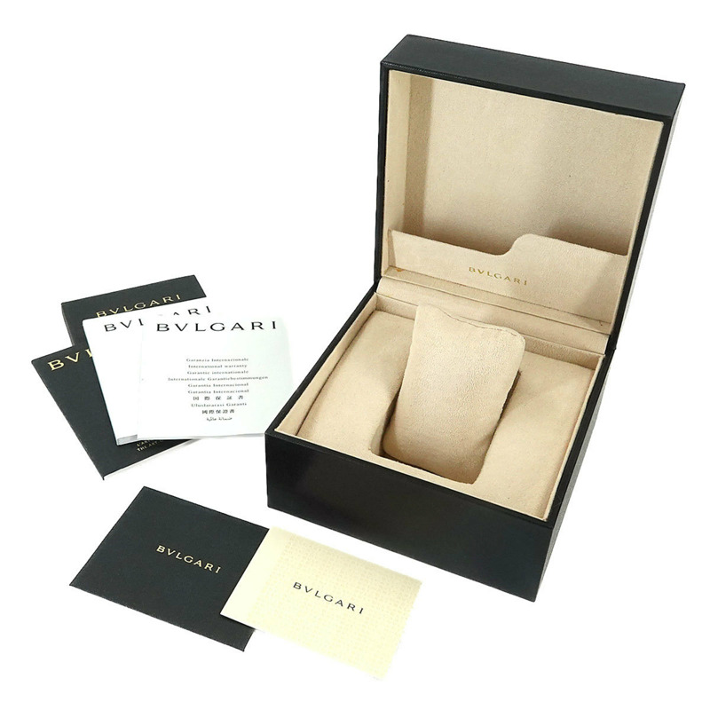 寶格麗 Assioma AA26S 鑲鑽錶圈女士腕錶，黑色石英機芯-1