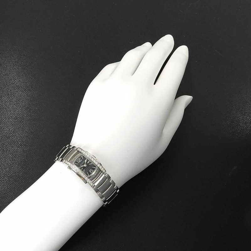 寶格麗 Assioma AA26S 鑲鑽錶圈女士腕錶，黑色石英機芯-3