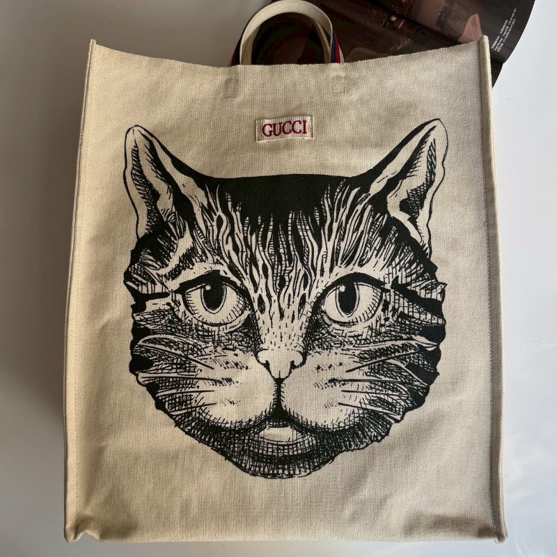😍超級可愛 GUCCI 貓咪大型手提袋-0