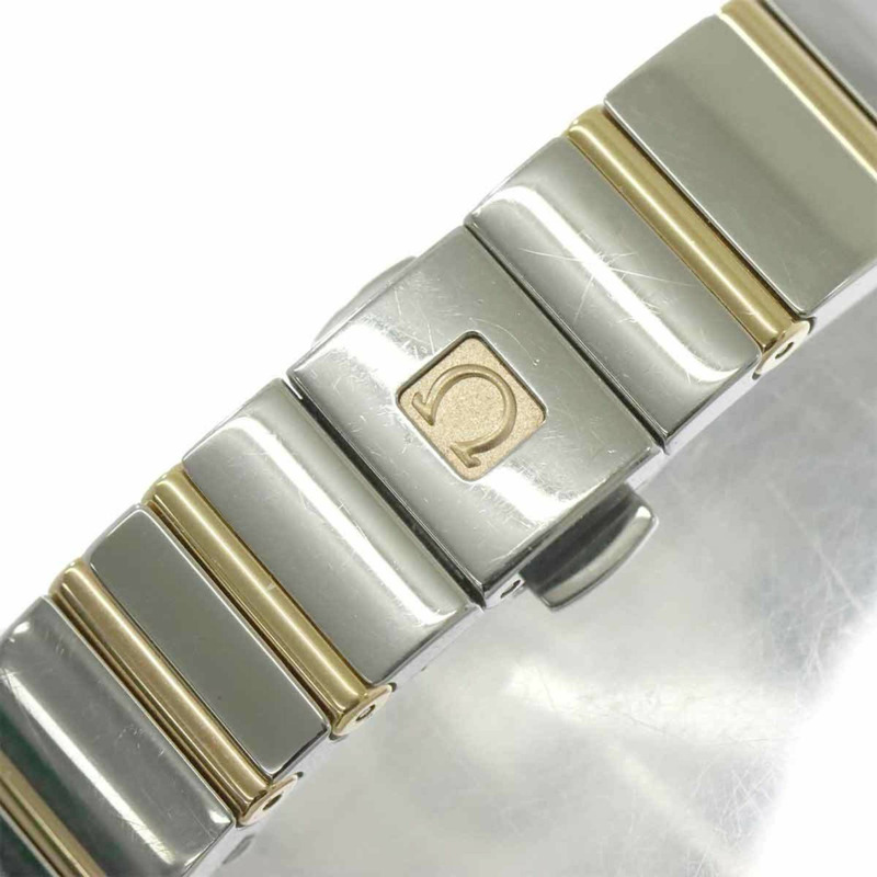 歐米茄星座系列雙色123 20 24 60 55 003女錶,鑲嵌12顆鑽石,白色錶殼,18K金錶殼,石英機芯-6