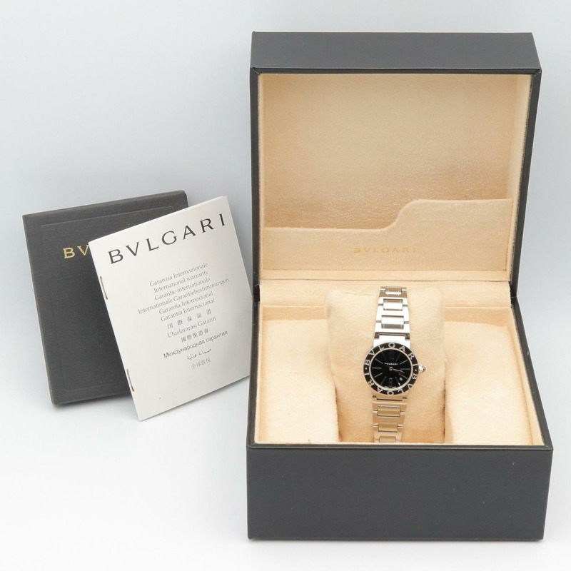 寶格麗女士黑色不鏽鋼腕錶 BBL26S-9