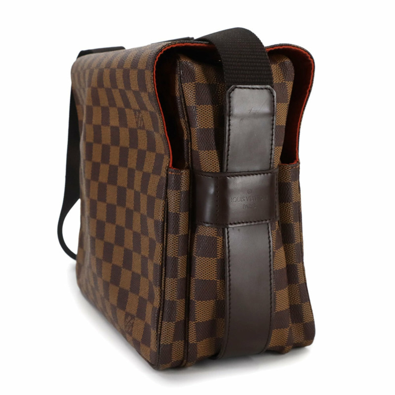 路易威登 Damier Naviglio 單肩手提包，Ebene 棕色，N45255，金色五金配件-2