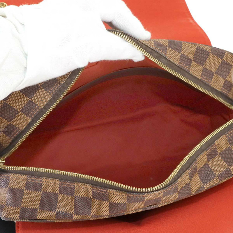 路易威登 Damier Naviglio 單肩手提包，Ebene 棕色，N45255，金色五金配件-5