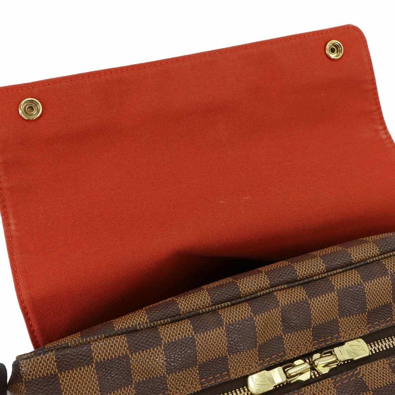 路易威登 Damier Naviglio 單肩手提包，Ebene 棕色，N45255，金色五金配件-7